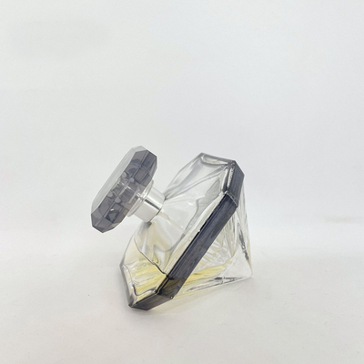 Butelka perfum w kształcie diamentu 75ml 100ml szklana butelka naciśnij Spray pusta butelka z zamak caps opakowanie na kosmetyki