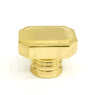 Klasyczny stop cynku pozłacany kształt prostokąta metalowa nakrętka na perfumy Zamak