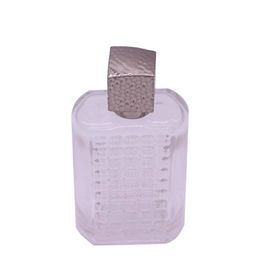 Kwadratowa, nieregularna, zabytkowa nasadka perfum ze stopu cynku na szyjkę butelki z perfumami EFA15