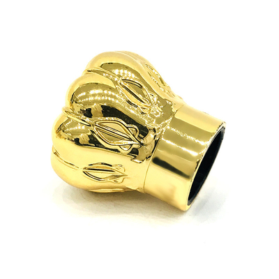 Niestandardowe aluminiowe kapsle na perfumy w kolorze złotym Zamak