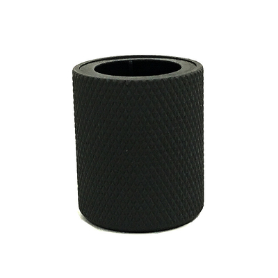 Klasyczna diamentowa powierzchnia ze stopu cynku w kształcie czarnego cylindra Metalowa nakrętka na perfumy Zamac