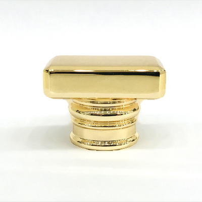 Klasyczna zakrętka do butelki perfum ze stopu cynku w kształcie złotego prostokąta