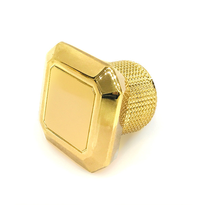 Klasyczna gorąca sprzedaż Stop cynkowy Złoty Prostokątny kształt Metalowy korek do butelki perfum Zamac