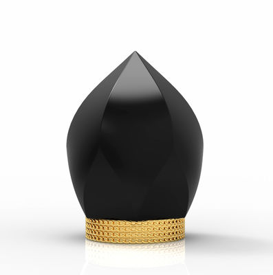 Luksusowa zakrętka na perfumy ze stopu cynku Pozłacane metalowe napisy Dostosowane logo