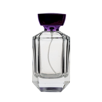 Dostosowane logo Luksusowe przezroczyste szkło Pusta butelka perfum Darmowy projekt