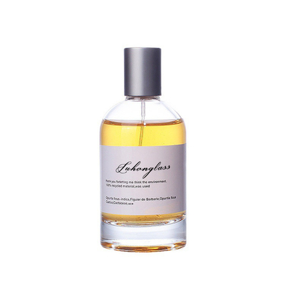 kupować Butelka perfum 30ml 50ml 100ml okrągła szklana butelka perfum w sprayu damska luksusowa pusta butelka perfum ze srebrną nakrętką online manufacture