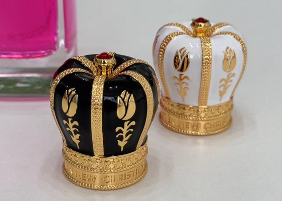 kupować Wyśmienite czarno-złote diamentowe czapki perfum Zamak dla standardowych szyi butelki online manufacture