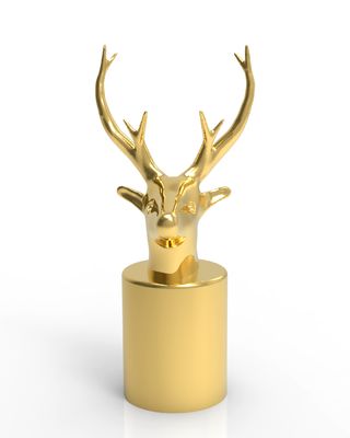 kupować Zinc alloy deer head animal perfume cover Golden perfume cap online manufacture