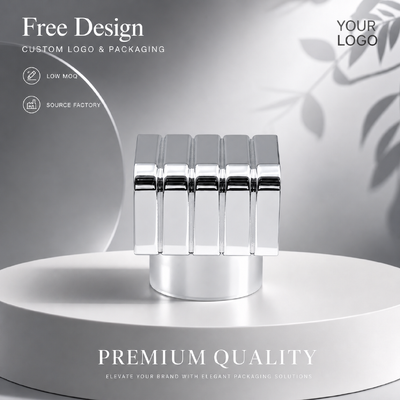kupować Lustro Srebro Pionowe Płytkowe Płytkowe Zynkowe Stopy Perfum Kapułka Perfumy Custom Grooved Grid Metal Perfume Lid Model JH5047 For Luxury Designer Puste Szklane Butelki Perfumy produkcja online