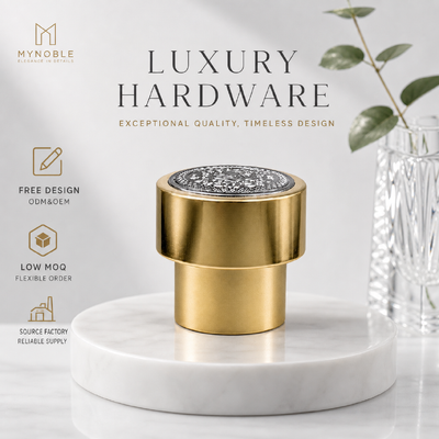 kupować Dwuwarstwowe Matte Gold Zinc Alloy Perfume Cap Custom Embossed Silver Pattern Top Metal Perfume Lid Model JH5021 Dla luksusowych projektantów produkcja online