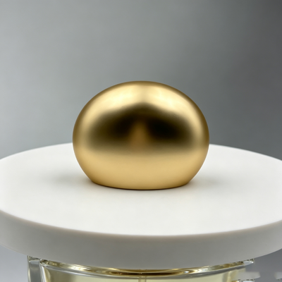 kupować Minimalna gładka owalna kopuła Zamac Perfume Cap Elektroliterowana Matte Gold Round Zink Alloy Parfum Cover Dla luksusowych butelek z szkła produkcja online
