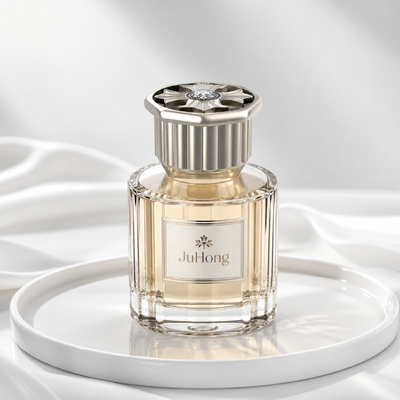 kupować Luksusowa, prążkowana zakrętka do butelki perfum ze stopu cynku. Niestandardowe logo Metalowa pokrywka na perfumy produkcja online