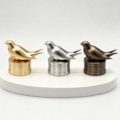 kupić Luxury Brushed Gold Swallow Bird Zamac Perfume Cap dla butelki perfum FEA15 produkcja online
