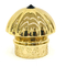 Niestandardowe luksusowe metalowe kapsle na perfumy w złotym kolorze Zamak z kamieniem