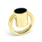 Kreatywny złoty pierścień ze stopu cynku w kształcie metalowej zakrętki na perfumy Zamac
