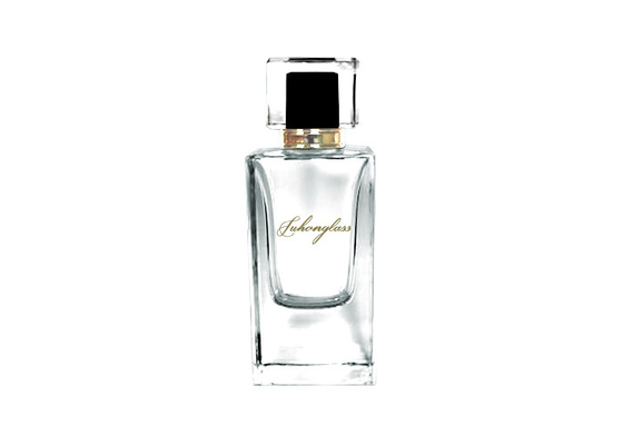 Szklana butelka perfum 50ml gruba kwadratowa butelka perfum, wysokiej klasy butelka z rozpylaczem bagnetowym, pusta butelka kosmetyczna