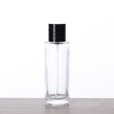 50 ml wysoka cylindryczna szklana butelka perfum Fine Spray Przenośna butelka kosmetyków z nakrętką