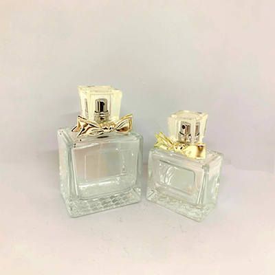 50ml 100ml wykwintna butelka perfum szklana butelka stop Bow Spray pusta butelka pasująca do dostosowywania fabrycznego