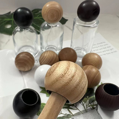 Naturalna zakrętka do butelki perfum z litego drewna