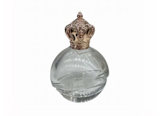 Błyskotliwe okrągłe zakrętki zapachowe Zamak Zinc Alloy Glass Perfume Bottle Lids