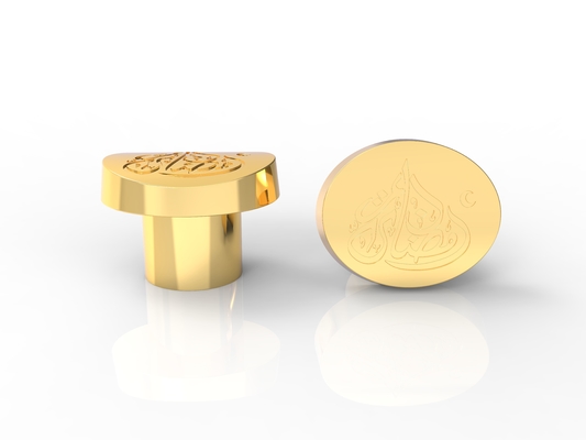 Błyskotliwe złoto, własne logo, Zamak Perfume Caps Zink Perfume Bottle Caps