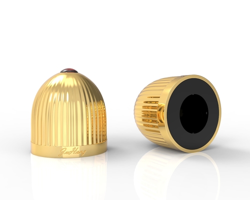 Kapsułki Perfumy Zamak z Zink Alloy Crystal w złotym kolorze dla trwałego i eleganckiego opakowania zapachowego