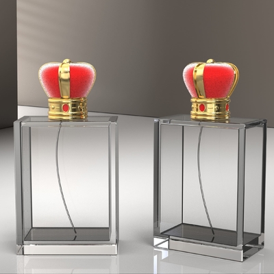 Złota Korona w kształcie luksusowe Zamak Perfumy Caps For Fea 15 Perfumy Szklane Butelki