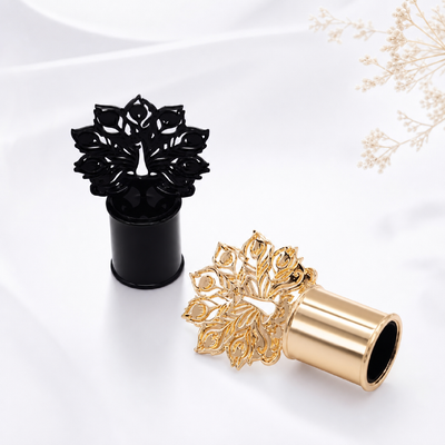 Luxury Peacock Metal Perfume Cap z Premium Zamak Construction i bezpiecznym zabezpieczeniem przeciekającym