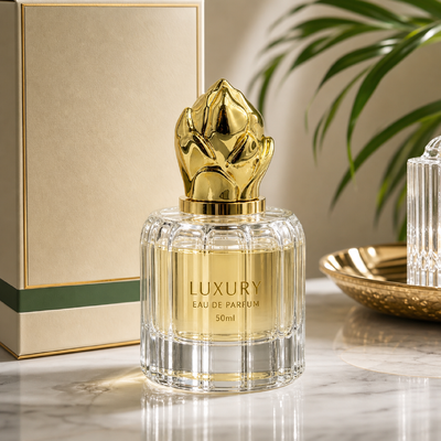 Gorąca sprzedaż Dubai Saudi Luxury Mirror Gold 3D Magnolia Flower Bud Zamac Perfume Cap Floral Metal Oud Attar Bottle Cover Custom Engraved Logo