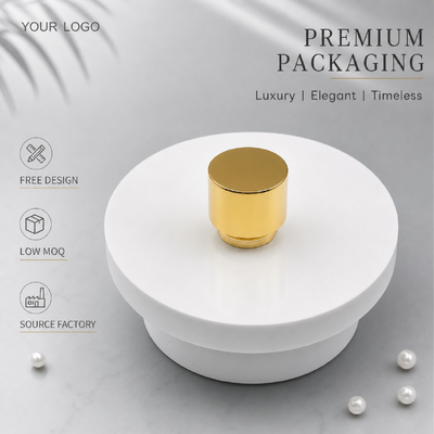 Luxury Mirror Gold Dwuwarstwowy Cylinder Zink Alloy Perfume Cap Custom Logo Polerowane Metalowe Fragrance Flask Lid For Empty Designer Perfume Glass Kosmetyczne opakowania