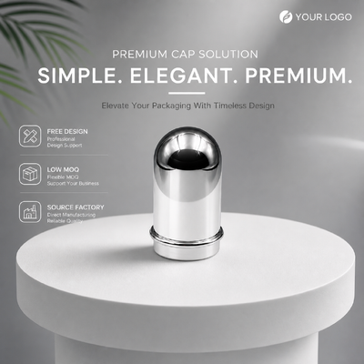 Lustro Srebrny kopuł Górny Zink Stopek Perfum Kapułka Perfumy Niestandardowa Okrągła Cylinder Metalowa Fragrance Butelka Pokrywka Dla Luksusowych Perfum Szklanych Butelki
