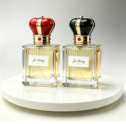 Magnetyczna Korona z Zamaku Buteleczka na Perfumy z Atomizerem | Pusta Kwadratowa Szklana Buteleczka na Zapachy