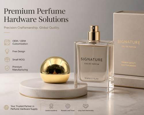 Stop perfumowy z półkulą ze stopu cynku, lustrzany, jasnozłoty, galwanizowany, kulisty, z możliwością personalizacji logo OEM, do szklanych butelek perfum, magnetyczny