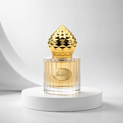 Luksusowa zakrętka do perfum z zamaku o szlifie diamentowym, zamykanie w kształcie korony do butelki perfum FEA15