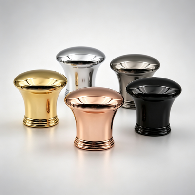 Fabryka Sprzedaż hurtowa Gładkie Grzyby Kupola Zamac Perfum Kapuła Rozszerzone Ciało Wielopierścienie Baza Metalowa Perfumy Pudełka Złota Srebrna Róża Złota Czarna Gunmetal Logo niestandardowe