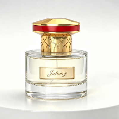 Luksusowa geometryczna wytłaczana magnetyczna nakrętka do perfum z zamaku