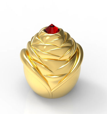 ISO9001 Szklana osłona na perfumy ze stopu cynku w kwiatowym kolorze