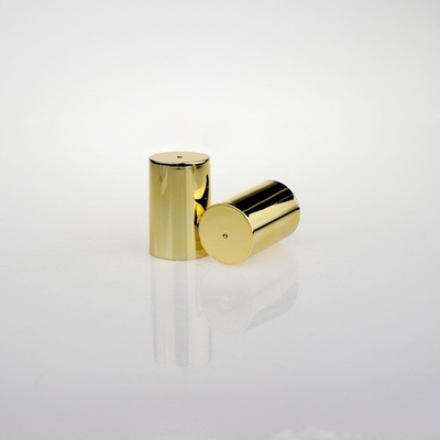 Luksusowa butelka plastikowa nasadka na perfumy Okrągły UV złoty do środka dezynfekującego w balsamie
