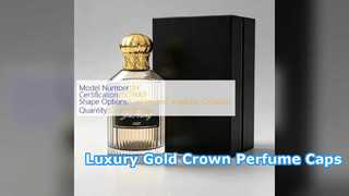 Luksusowe złote nasadki do perfum w kształcie złotej korony do brandingu zapachów premium