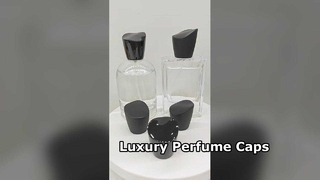 Czarna, wysokiej klasy, nieregularna nakrętka perfum ze znalu